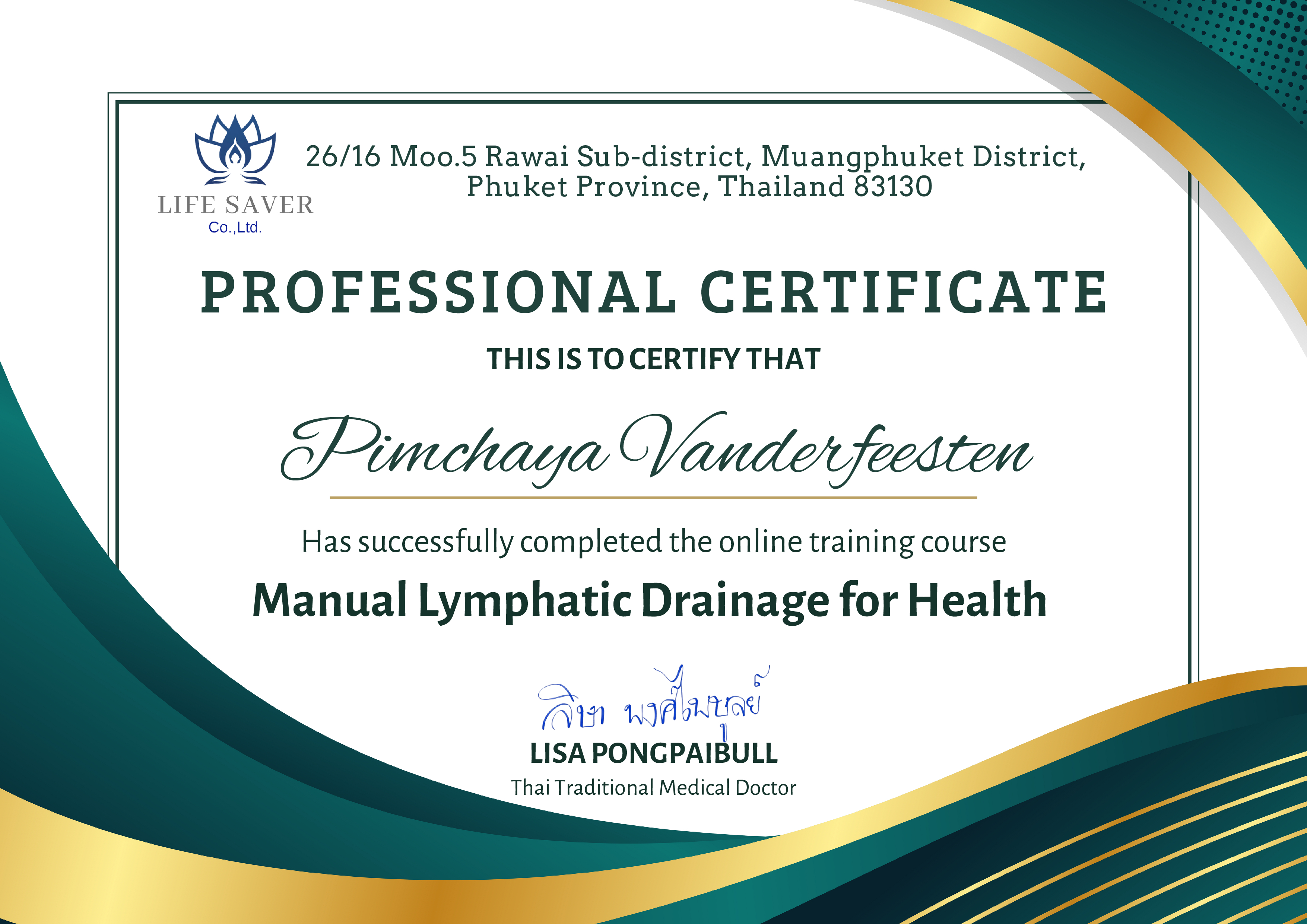 Certificaat Manuele Lymfedrainage