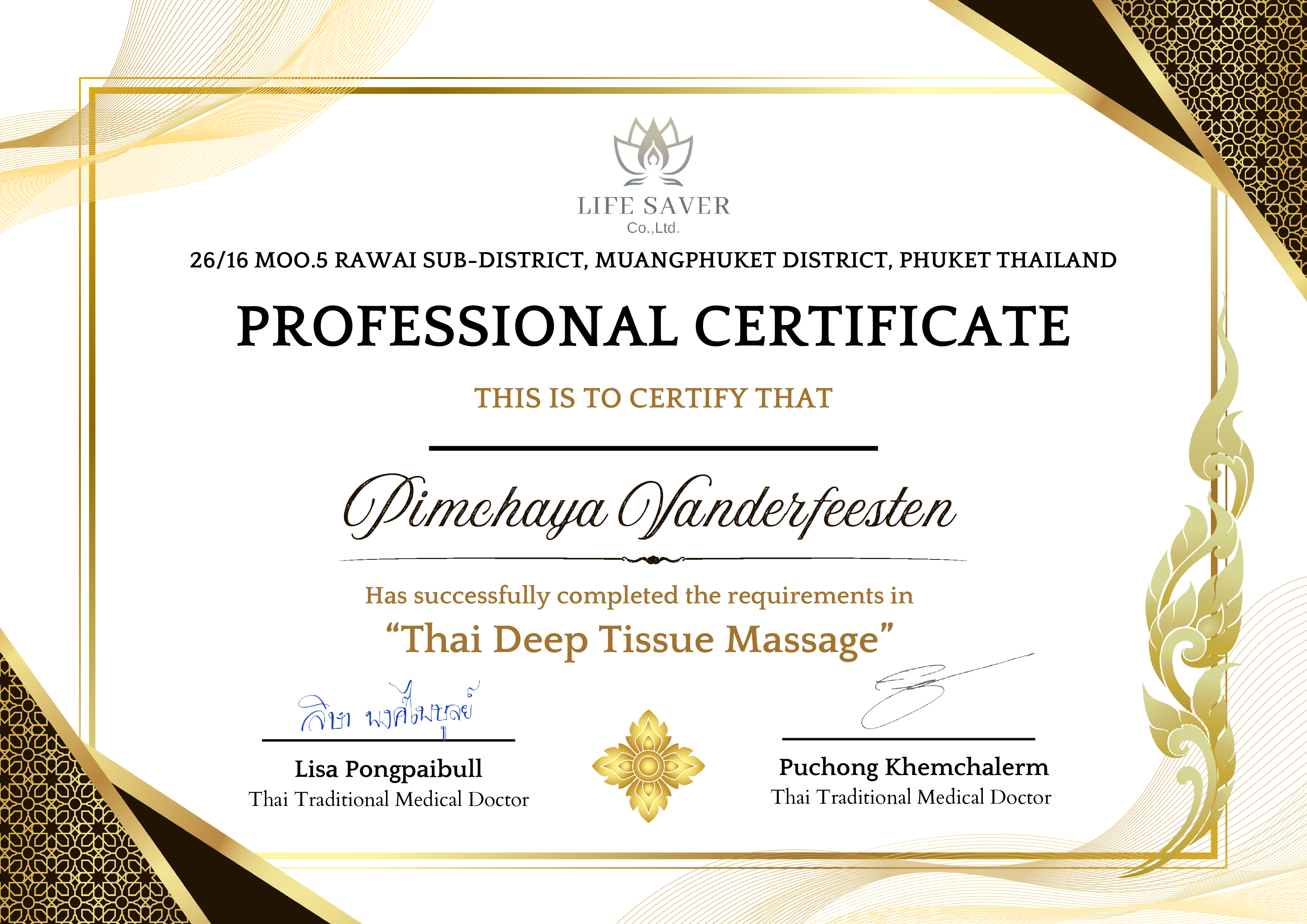 Certificaat Diepe Bindweefsel Massage
