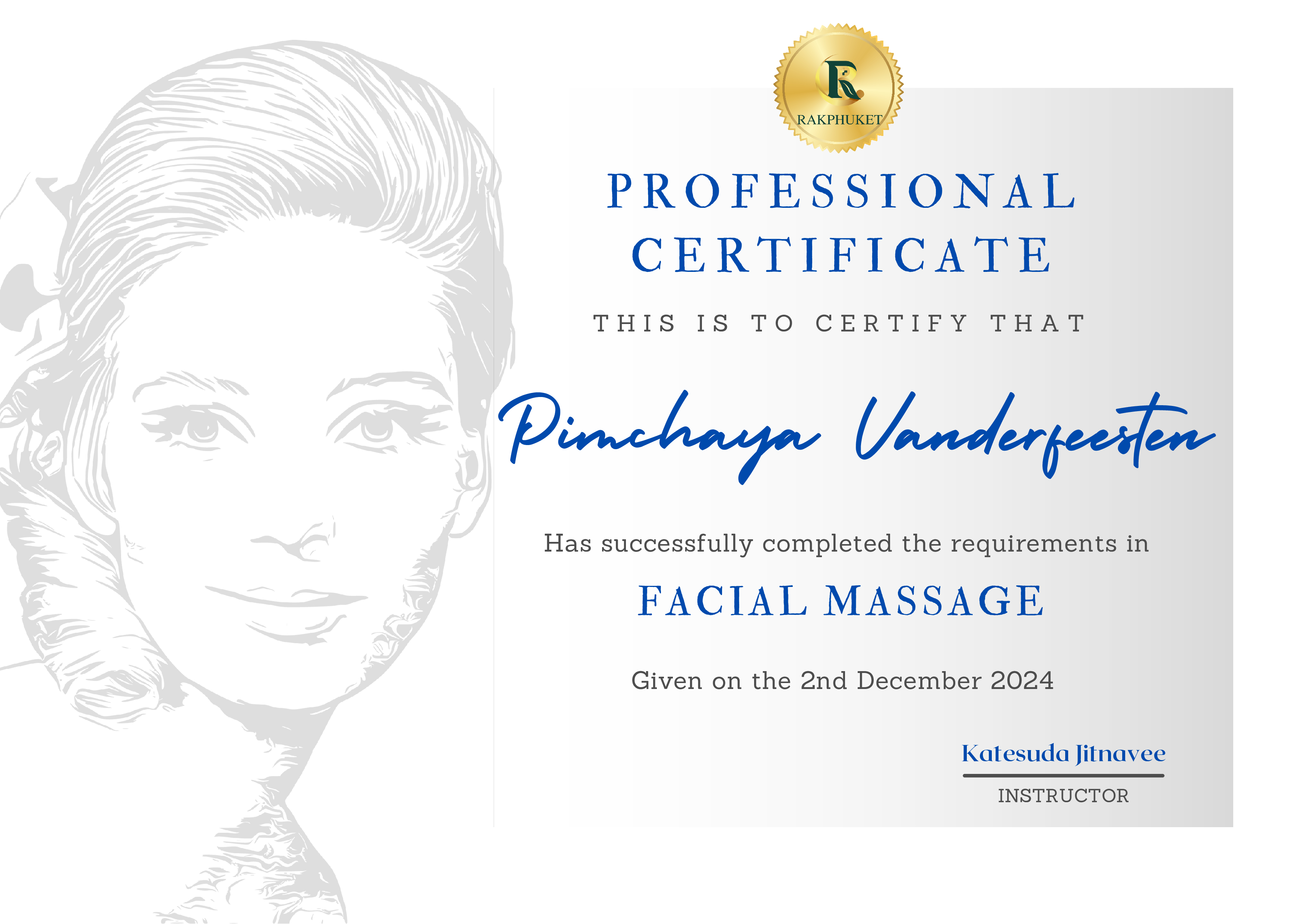 Certificaat Gezichtsmassage