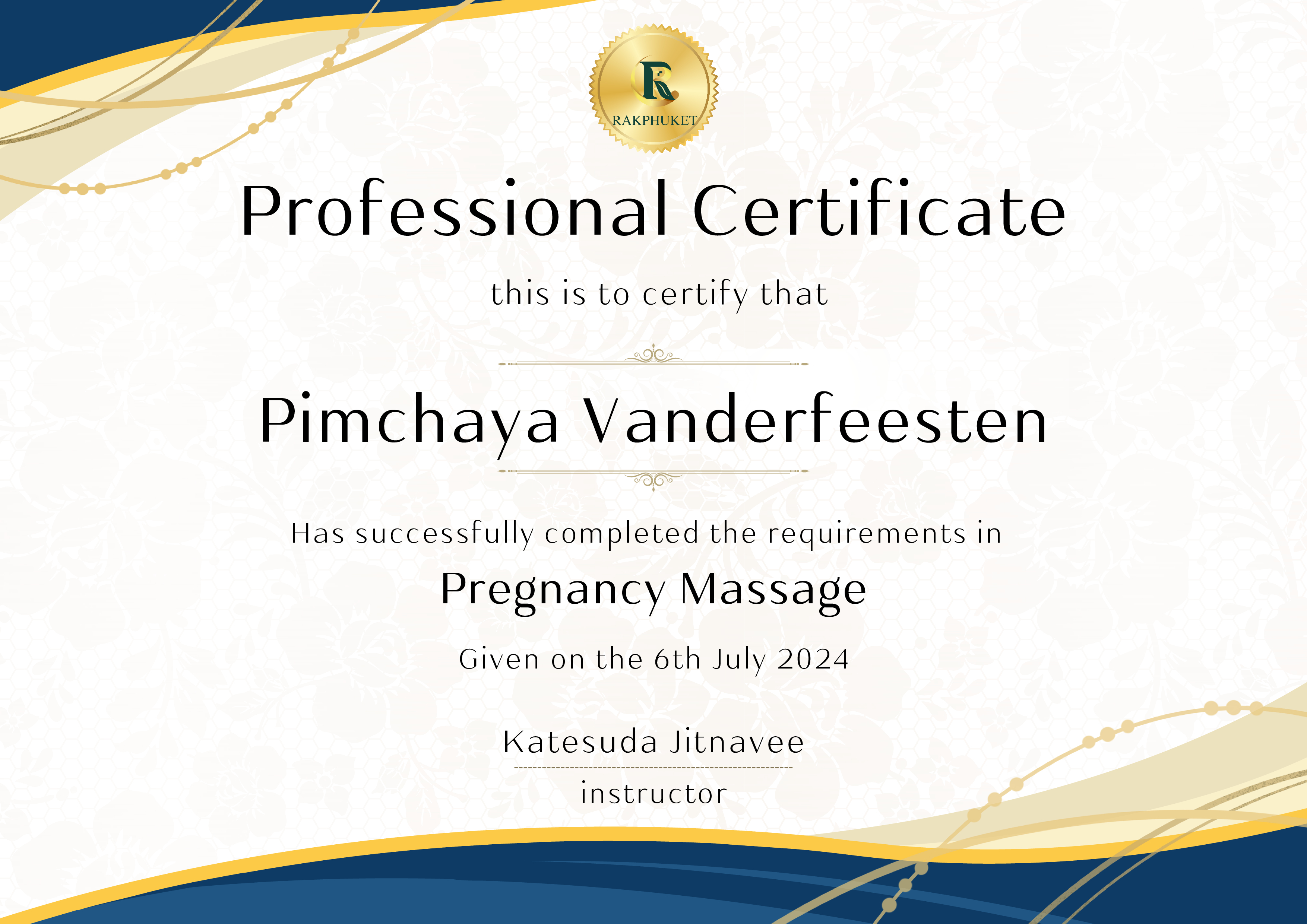 Certificaat Zwangerschapsmassage