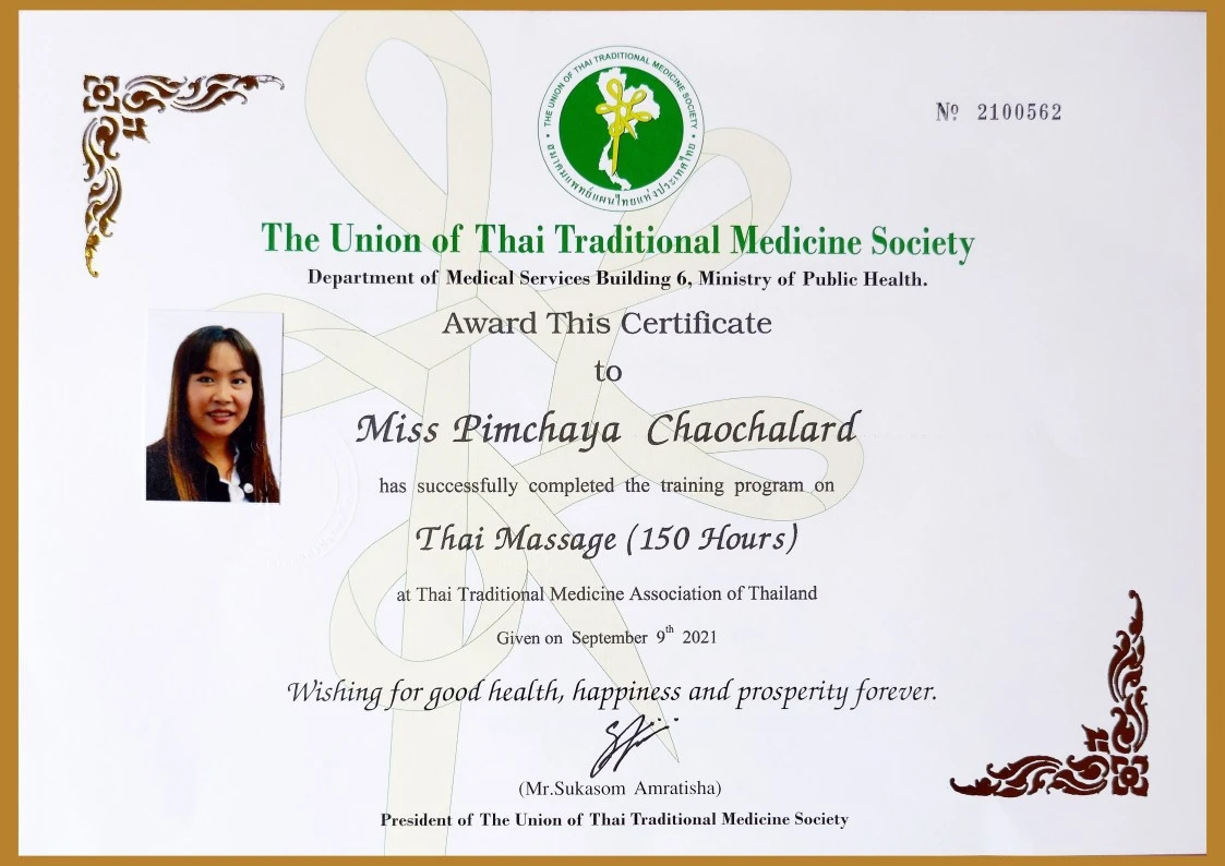 Certificaat Cursus Thaise Traditionele Massage Technieken I